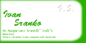 ivan sranko business card